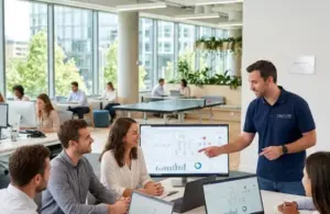 Co-managed IT Bethesda MD team collaborating with business employees on technology solutions